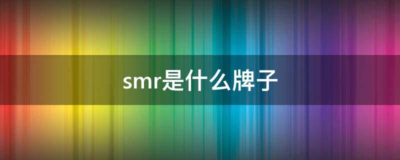 smr是什么牌子 smr是什么牌子行车记录仪