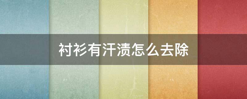 衬衫有汗渍怎么去除 衬衫有汗渍怎么洗掉