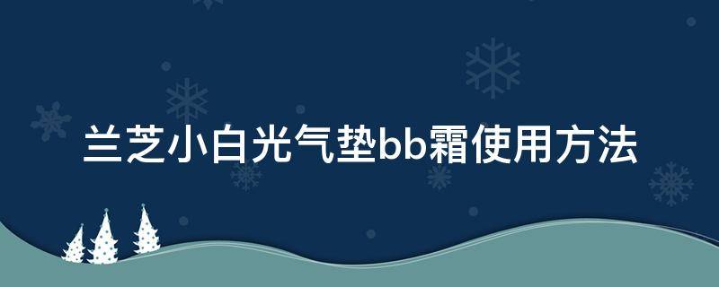 兰芝小白光气垫bb霜使用方法（兰芝经典小白光气垫bb怎么样）