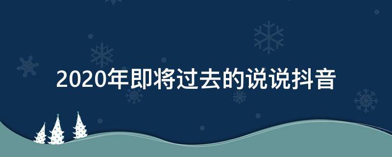 2020年即将过去的说说抖音（2020年即将过去的说说抖音文案）