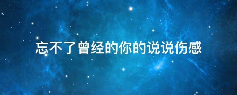 忘不了曾经的你的说说伤感 忘不了曾经的你是什么意思