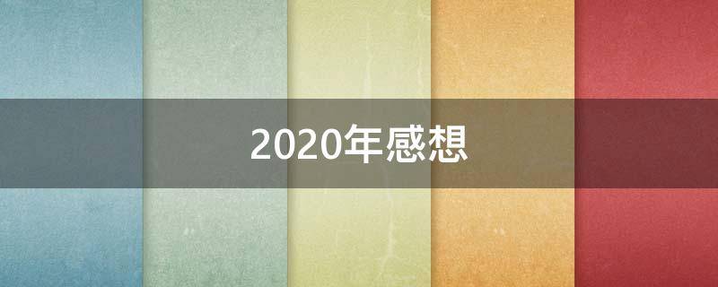 2020年感想（2020年总结）