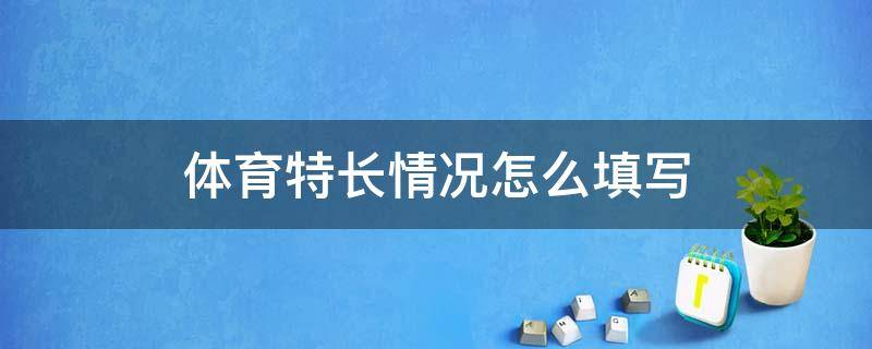 体育特长情况怎么填写（综合素质评价体育特长情况怎么填写）