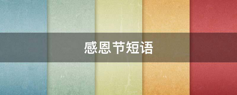 感恩节短语（感恩节短语录）
