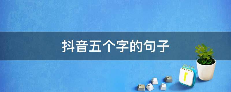 抖音五个字的句子（抖音五个字的网名）