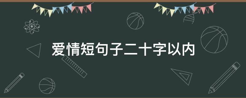 爱情短句子二十字以内（20字爱情短句）