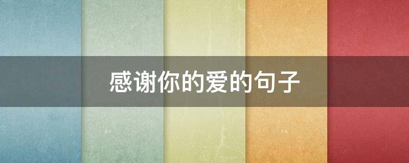 感谢你的爱的句子（感谢你的爱的句子简短）