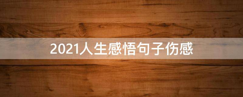2021人生感悟句子伤感（人生感言伤感）