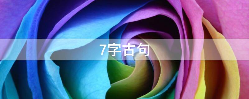 7字古句