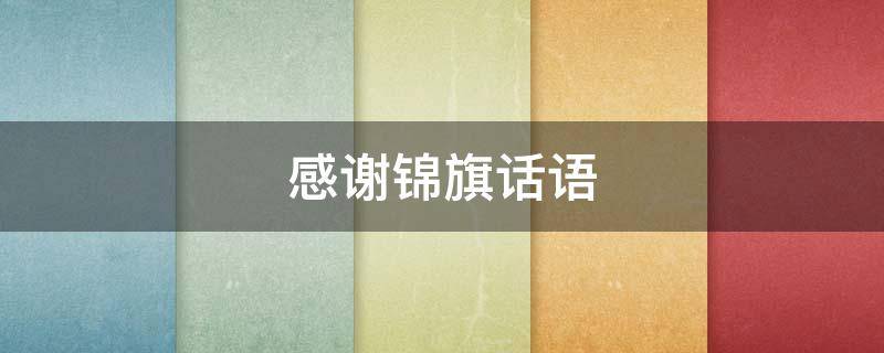 感谢锦旗话语 感谢锦旗话语简短