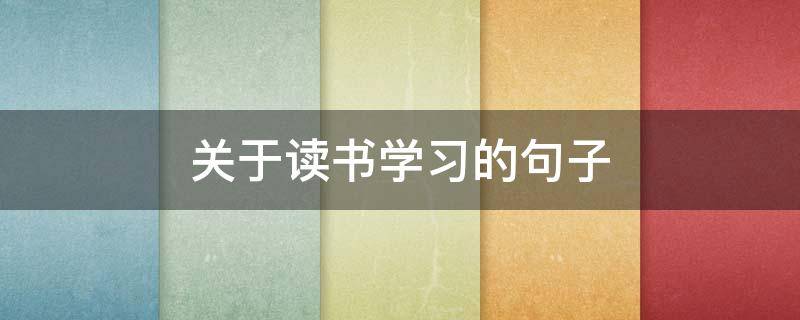 关于读书学习的句子（十个关于读书的句子）