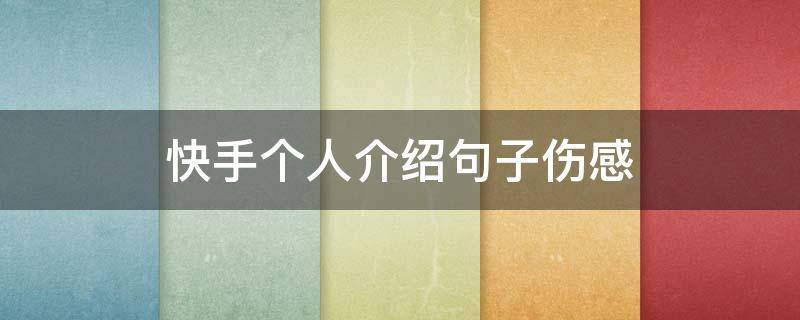 快手个人介绍句子伤感（快手个人介绍句子伤感搞笑）