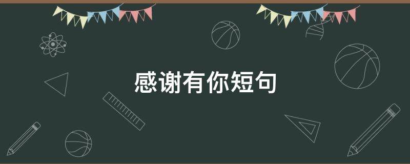 感谢有你短句 感谢有你短句文案