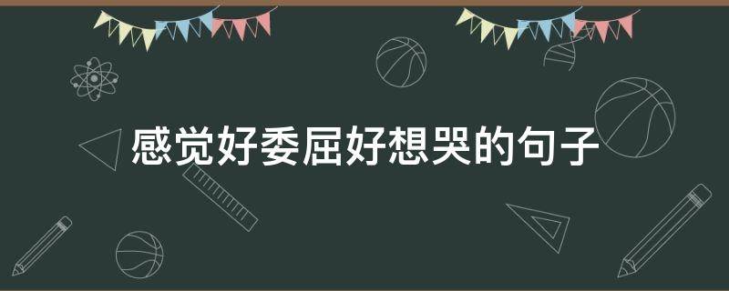 感觉好委屈好想哭的句子