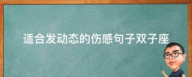 适合发动态的伤感句子双子座