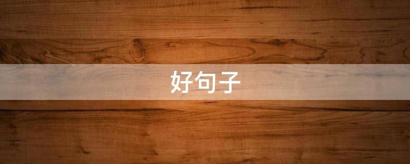 好句子 好句子摘抄