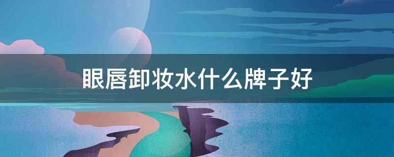 眼唇卸妆水什么牌子好（眼唇卸妆水什么牌子好）