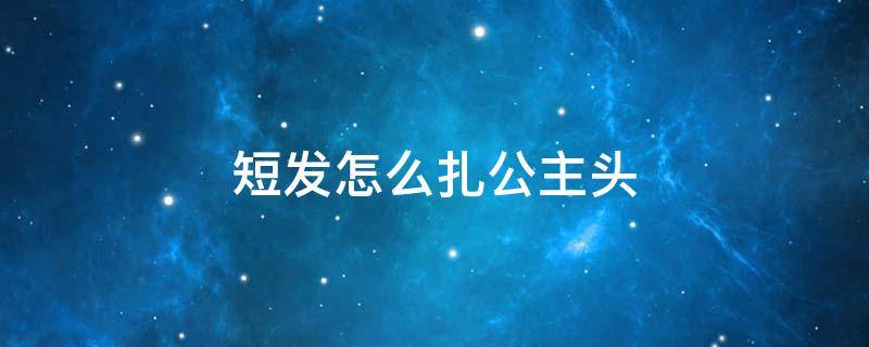 短发怎么扎公主头 短发怎么扎公主头视频