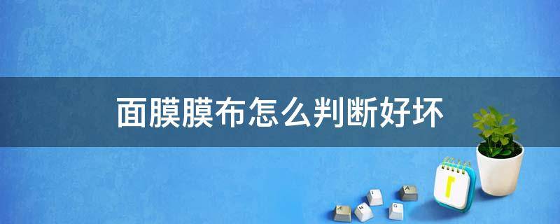 面膜膜布怎么判断好坏