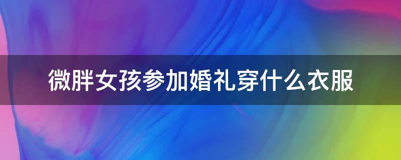 微胖女孩参加婚礼穿什么衣服（微胖女孩参加婚礼穿什么衣服合适）