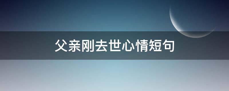 父亲刚去世心情短句 父亲刚刚离世怎么发朋友圈合适