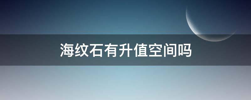 海纹石有升值空间吗（海纹石值钱么）