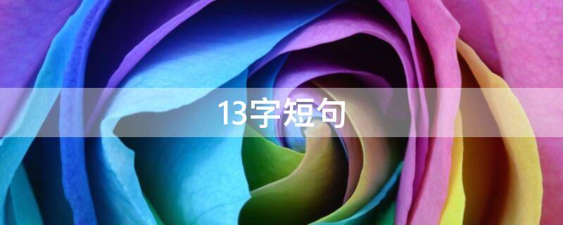 13字短句（13字句子）