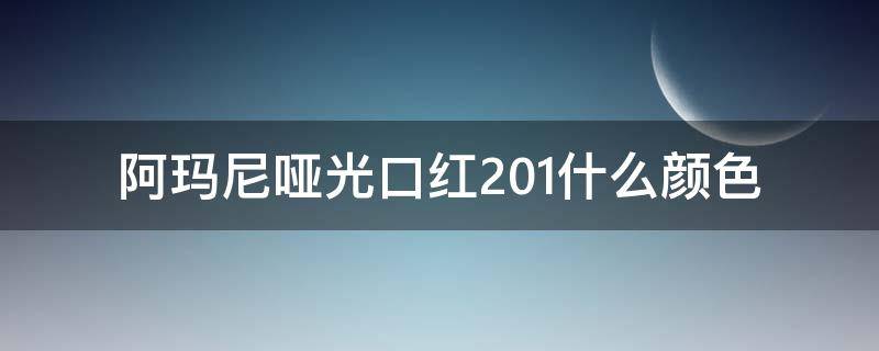 阿玛尼哑光口红201什么颜色（阿玛尼哑光201试色）