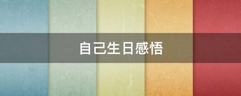 自己生日感悟（自己生日感悟唯美句子说说心情）