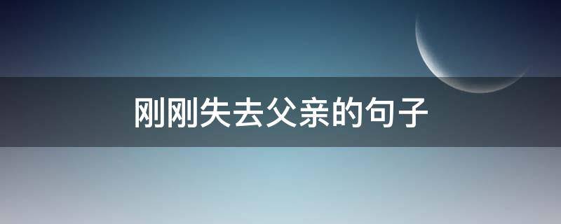 刚刚失去父亲的句子 刚刚失去父亲的短文