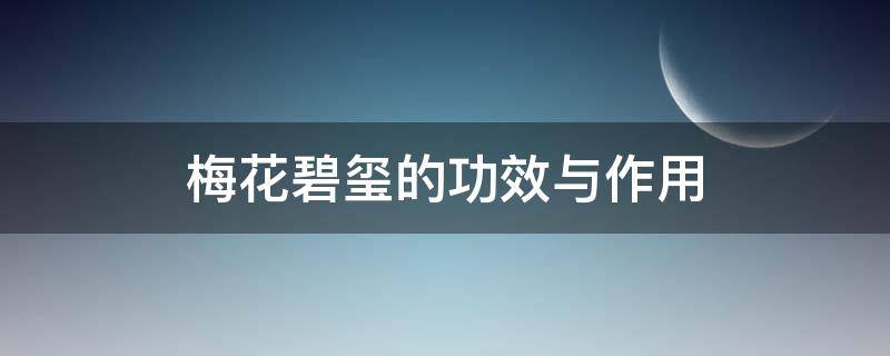 梅花碧玺的功效与作用 梅花碧玺的功效与作用寓意