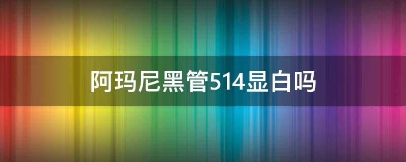 阿玛尼黑管514显白吗 阿玛尼黑管5g503