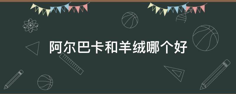 阿尔巴卡和羊绒哪个好（阿尔巴卡和羊绒哪个保暖）
