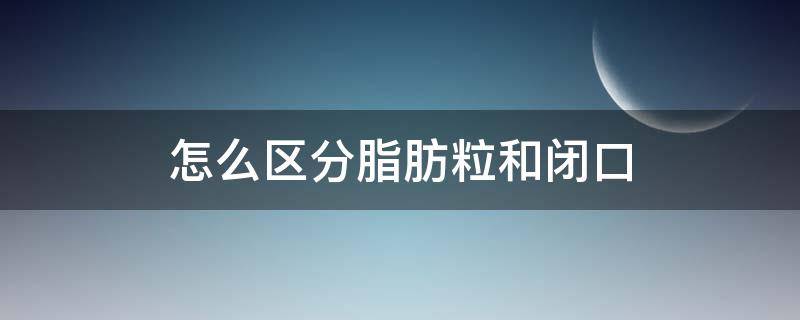 怎么区分脂肪粒和闭口 脂肪粒和闭口区别