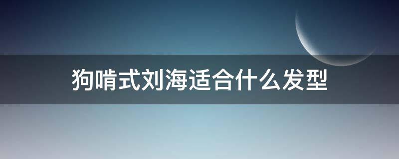 狗啃式刘海适合什么发型（狗啃式刘海适合什么样的脸型）