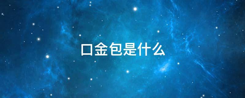 口金包是什么 口金包是什么包