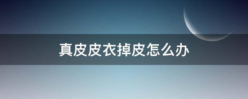 真皮皮衣掉皮怎么办（真皮皮衣掉皮怎么办啊）