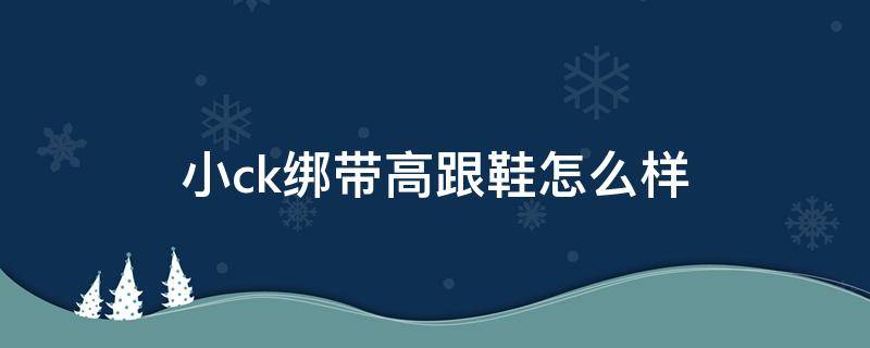 小ck绑带高跟鞋怎么样 小ck系带高跟鞋怎么系