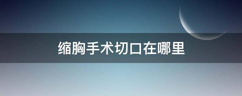 缩胸手术切口在哪里（缩胸手术切口在哪里）