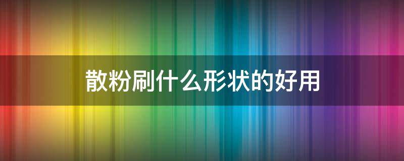 散粉刷什么形状的好用（散粉刷什么形状的好用呢）