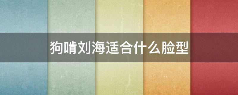 狗啃刘海适合什么脸型（狗啃刘海适合什么脸型男生）