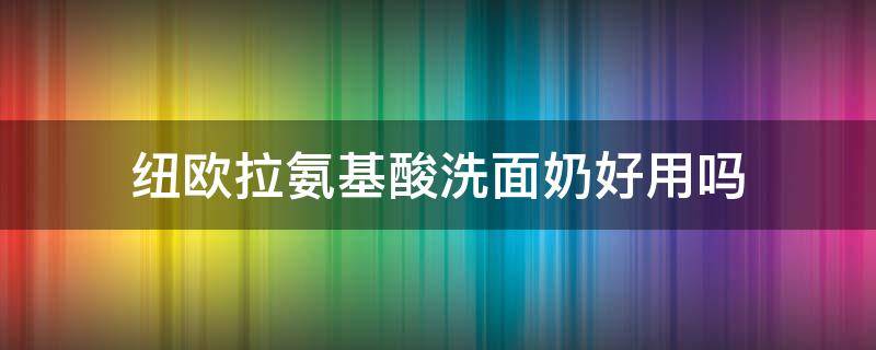 纽欧拉氨基酸洗面奶好用吗（纽欧拉氨基酸洗面奶好用吗）