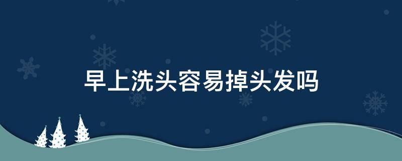 早上洗头容易掉头发吗 早晨洗头容易掉头发吗