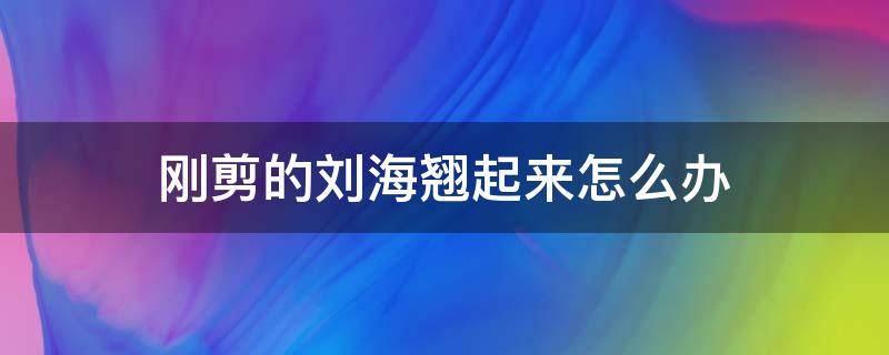 刚剪的刘海翘起来怎么办 刚剪的刘海总是翘着怎么办