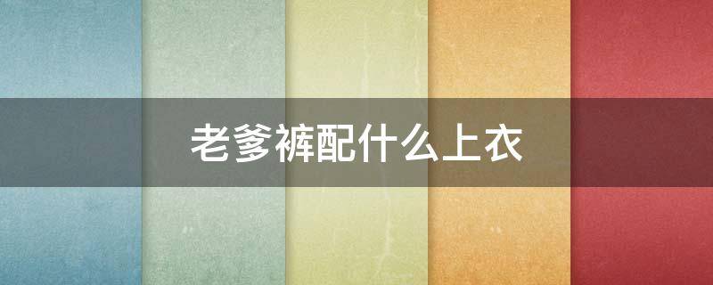 老爹裤配什么上衣（老爹裤配什么上衣好）