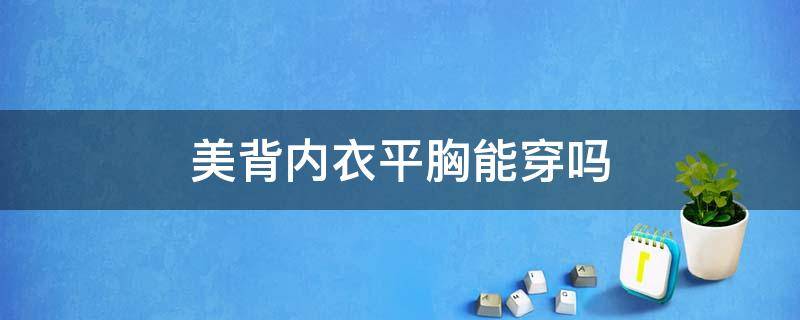 美背内衣平胸能穿吗（美背内衣适合平胸吗）