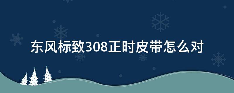 东风标致308正时皮带怎么对（东风标致308正时皮带怎么对调）