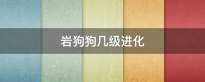 岩狗狗几级进化（岩狗狗几级进化?）