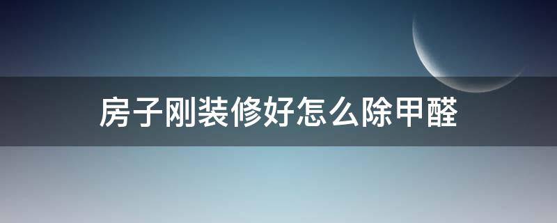 房子刚装修好怎么除甲醛 房子刚装修好怎么除甲醛最好