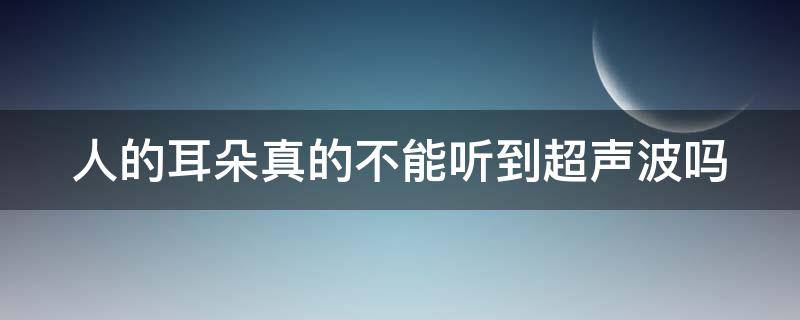 人的耳朵真的不能听到超声波吗（人的耳朵为什么听不到超声波?）